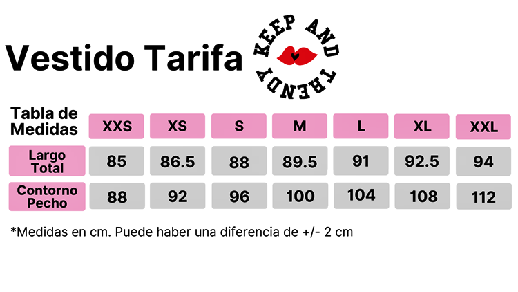 Vestido Tarifa keep and trendy