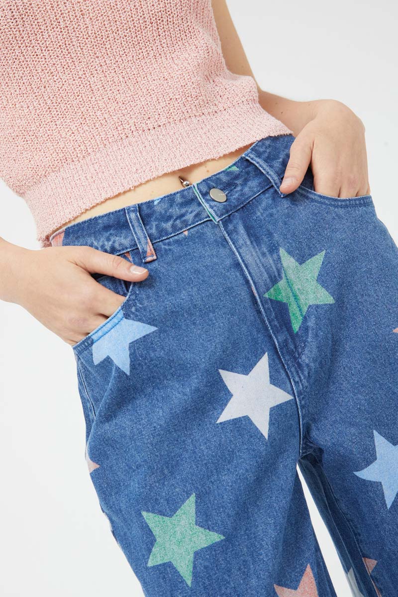 Jeans estampado de estrellas - Compañía Fantástica