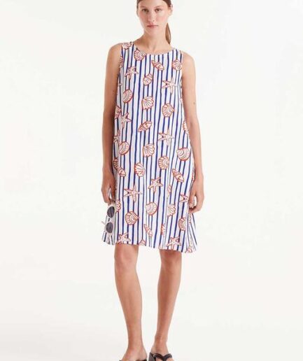 Vestido corto estampado de rayas Nemo - Compañía Fantástica