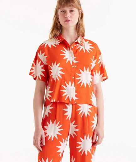 Camisa manga corta estampado big sun - Compañía Fantástica