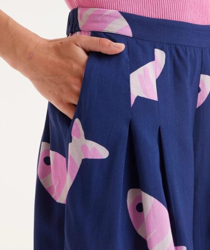Shorts rayón LENZING™ ECOVERO™ con estampado Eureka - Compañía Fantástica