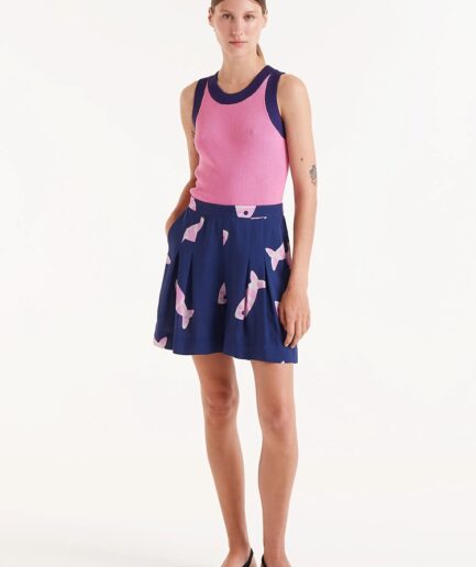 Shorts rayón LENZING™ ECOVERO™ con estampado Eureka - Compañía Fantástica