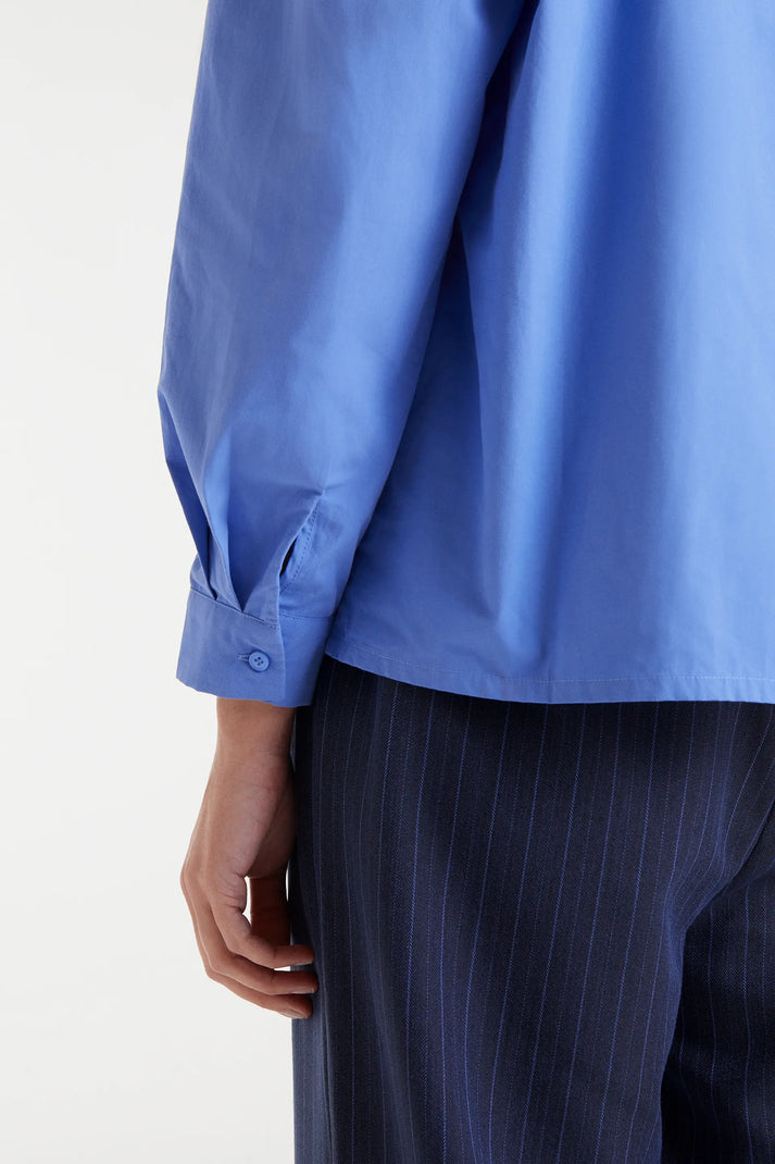 Camisa 100% algodón lazada azul - Compañía Fantástica (3) Camisa 100% algodón lazada azul - Compañía Fantástica