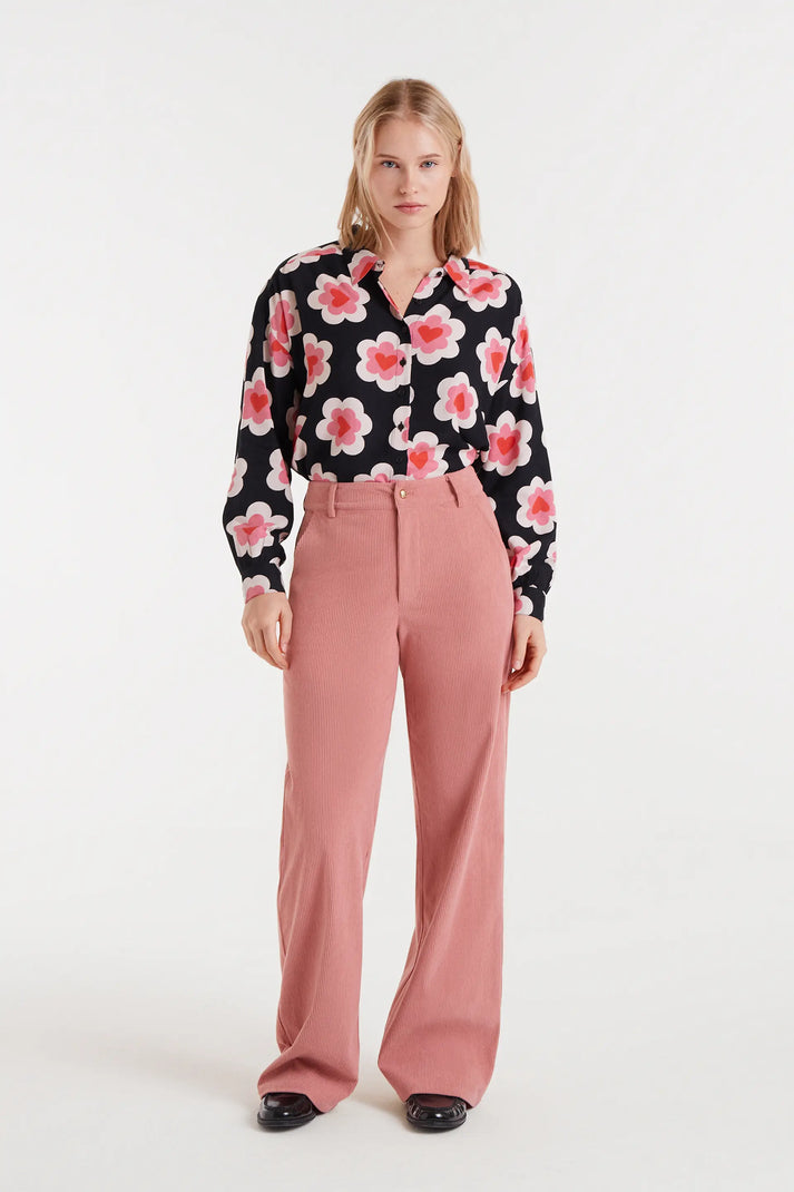 Camisa con estampado sweetheart - Compañía Fantástica (3) Camisa con estampado sweetheart - Compañía Fantástica