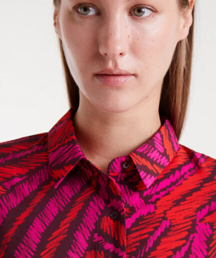 Camisa crepé ligero con estampado fedora - Compañía Fantástica