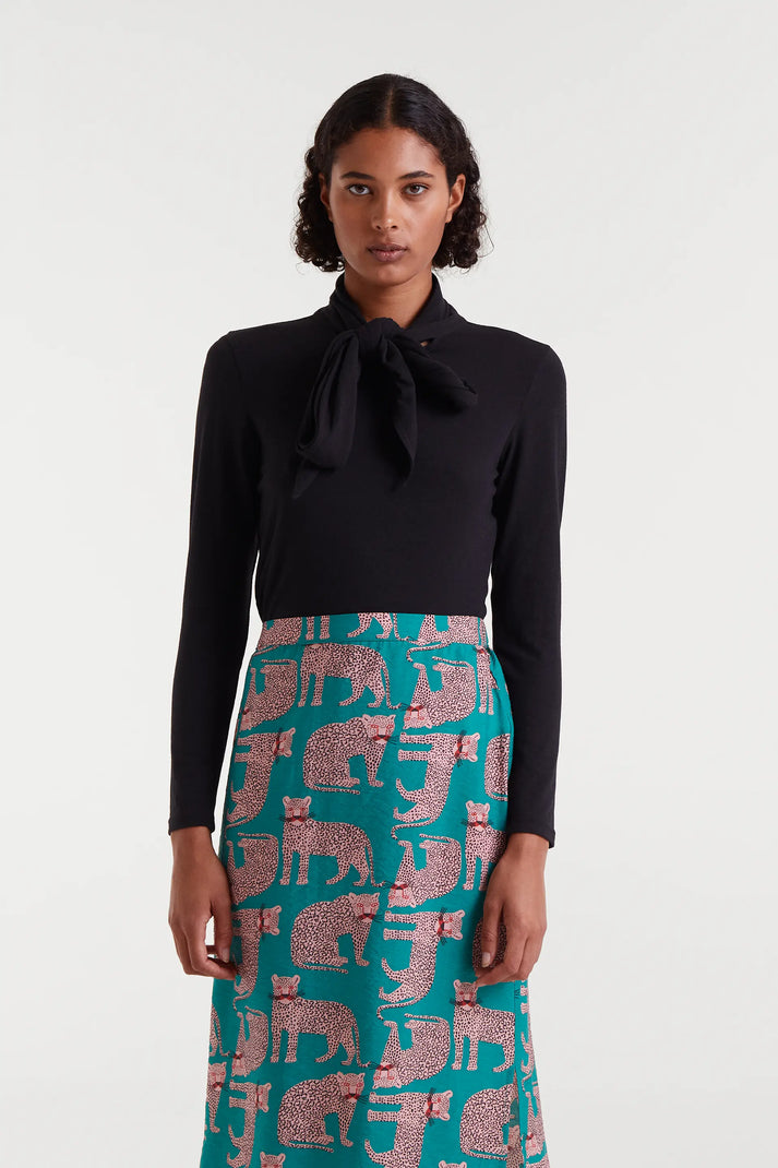 Camiseta lazada manga larga negro - Compañía Fantástica (1) Camiseta lazada manga larga negro - Compañía Fantástica