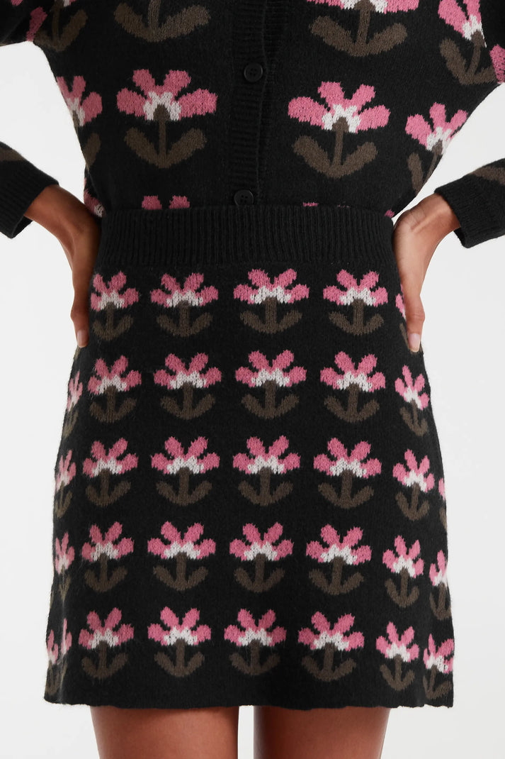 Falda corta jacquard con estampado Baboushka Small - Compañía Fantástica (4) Falda corta jacquard con estampado Baboushka Small - Compañía Fantástica