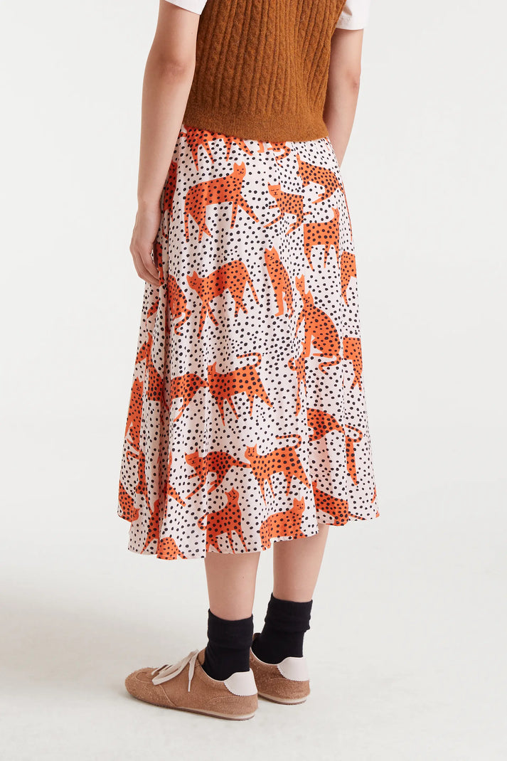 Falda midi con estampado Tano - Compañía Fantástica (2) Falda midi con estampado Tano - Compañía Fantástica