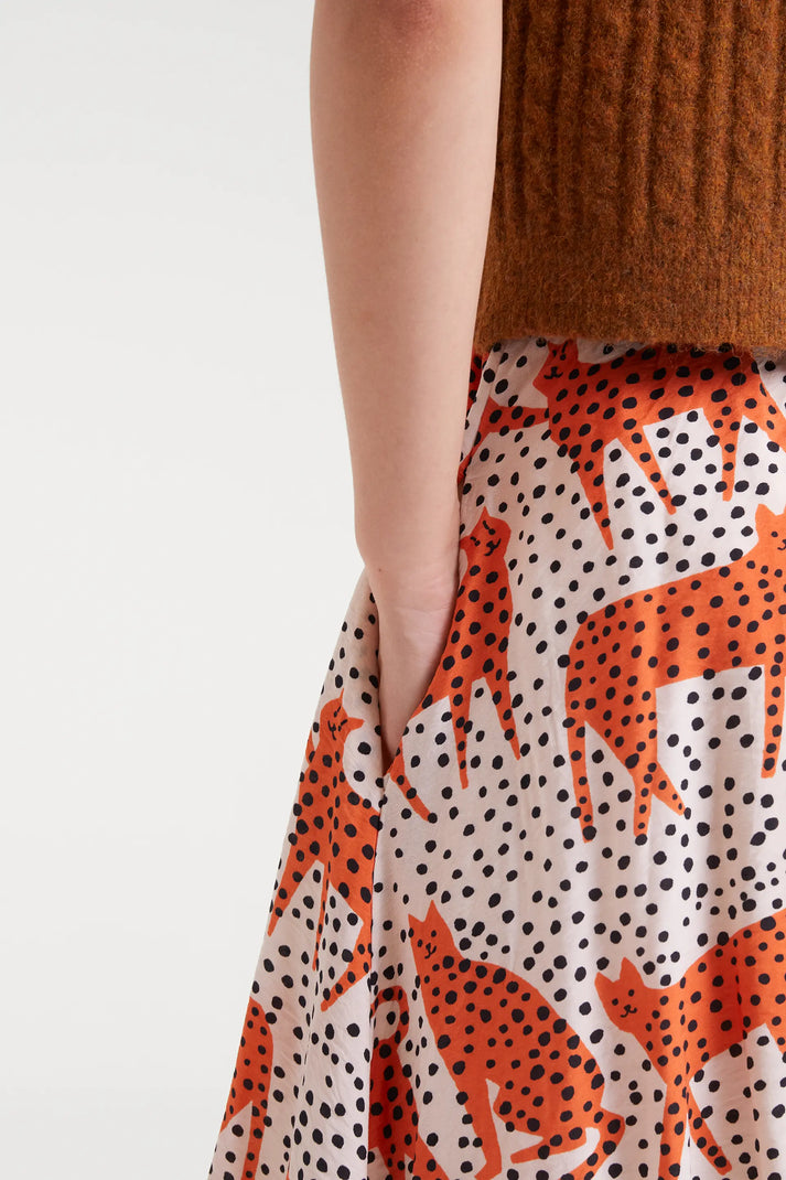 Falda midi con estampado Tano - Compañía Fantástica (3) Falda midi con estampado Tano - Compañía Fantástica