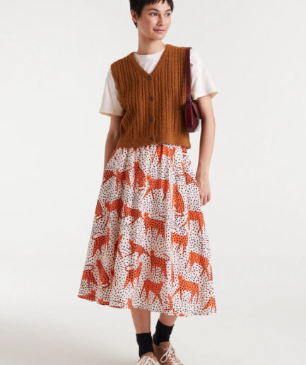 Falda midi con estampado Tano - Compañía Fantástica