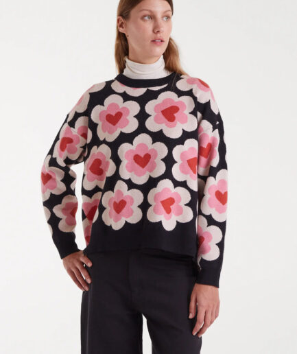 Jersey de punto jacquard con estampado SweetHeart - Compañía Fantástica