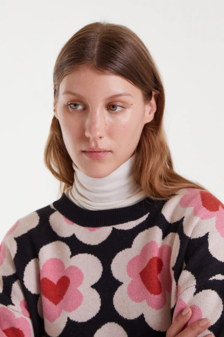 Jersey de punto jacquard con estampado SweetHeart - Compañía Fantástica (3) Jersey de punto jacquard con estampado SweetHeart - Compañía Fantástica