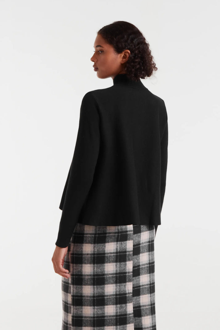 Jersey evasé cuello perkins negro - Compañía Fantástica (2) Jersey evasé cuello perkins negro - Compañía Fantástica