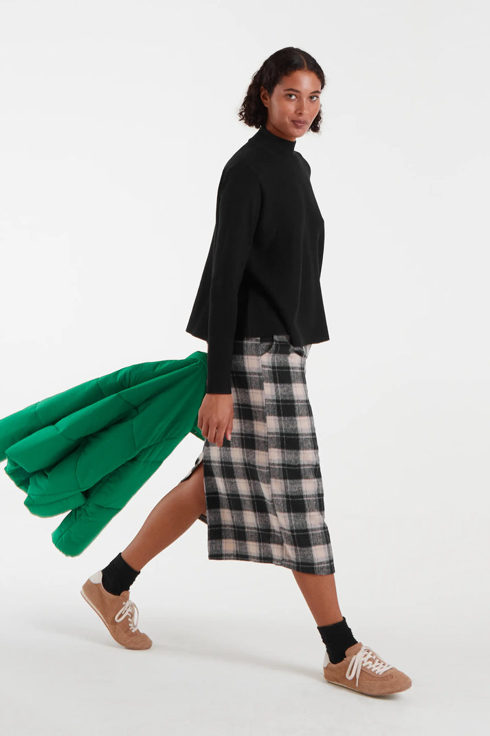 Jersey evasé cuello perkins negro - Compañía Fantástica (4) Jersey evasé cuello perkins negro - Compañía Fantástica