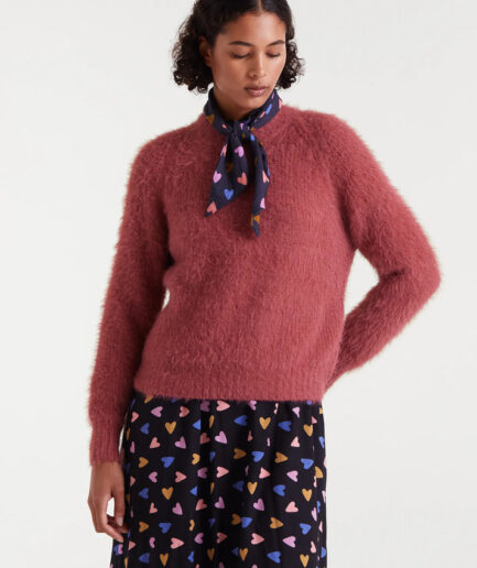 Jersey punto con textura rosa - Compañía Fantástica