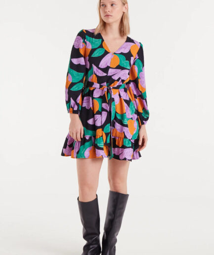 Vestido corto con estampado Apricot - Compañía Fantástica