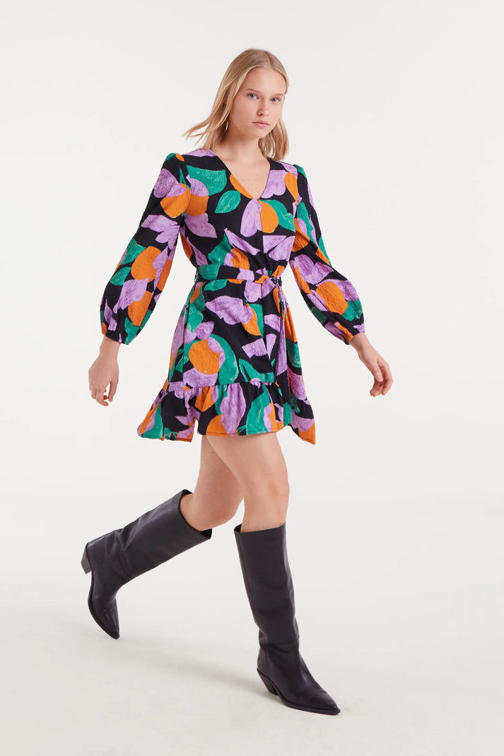 Vestido corto con estampado Apricot - Compañía Fantástica (4) Vestido corto con estampado Apricot - Compañía Fantástica