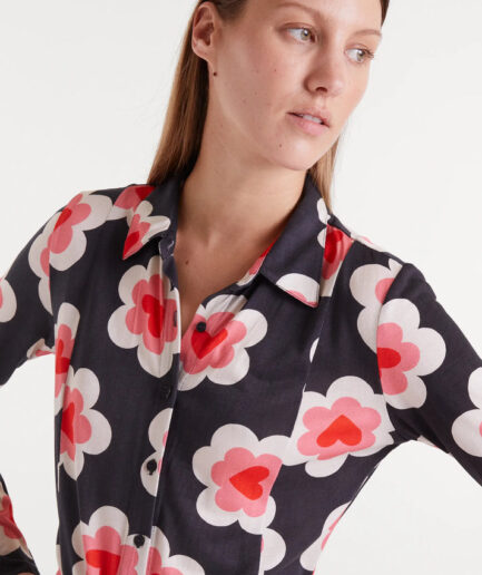 Vestido largo con estampado SweetHeart - Compañía Fantástica