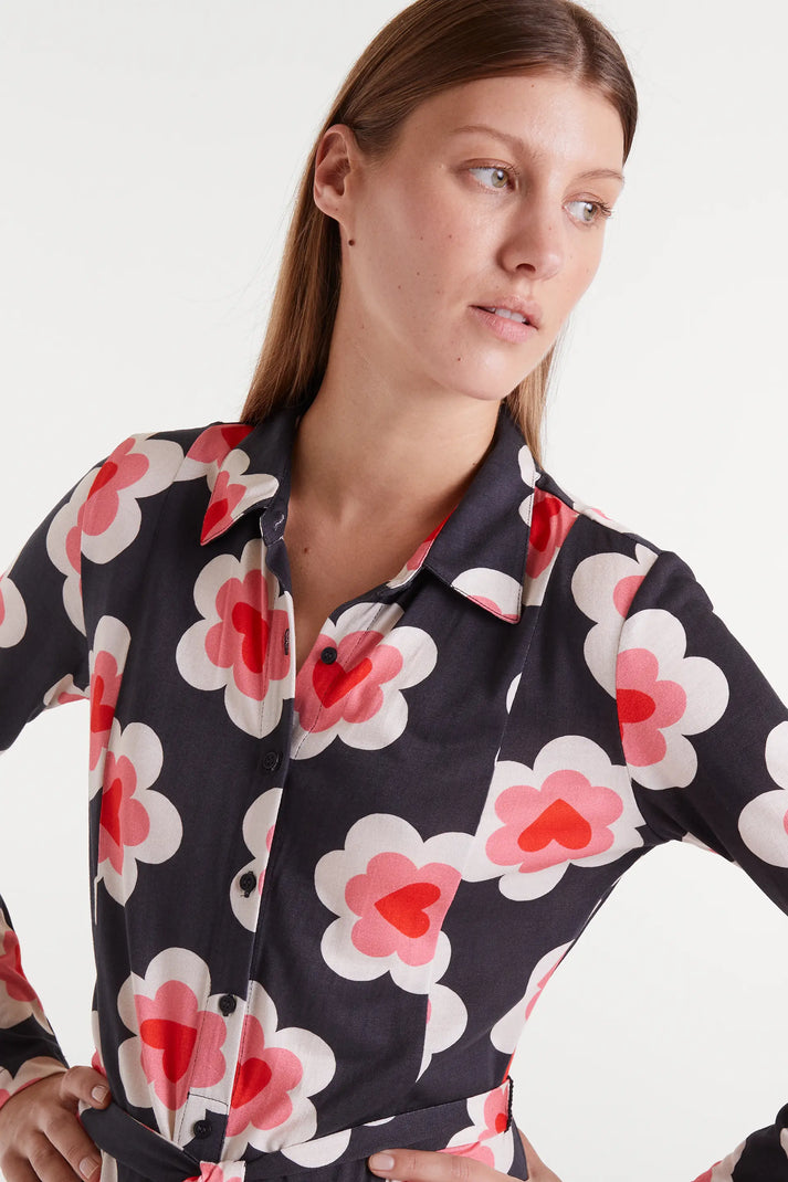 Vestido largo con estampado SweetHeart - Compañía Fantástica (3) Vestido largo con estampado SweetHeart - Compañía Fantástica