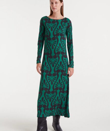 Vestido largo con estampado baroque - Compañía Fantástica