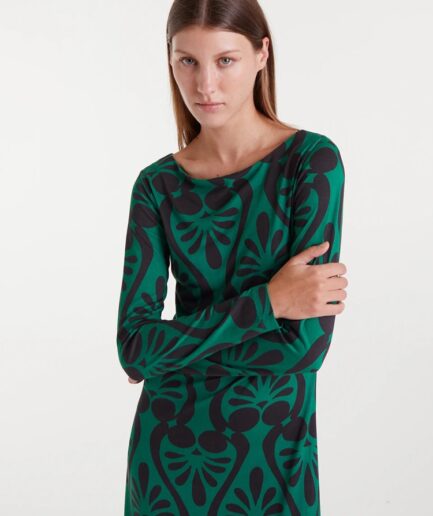 Vestido largo con estampado baroque - Compañía Fantástica