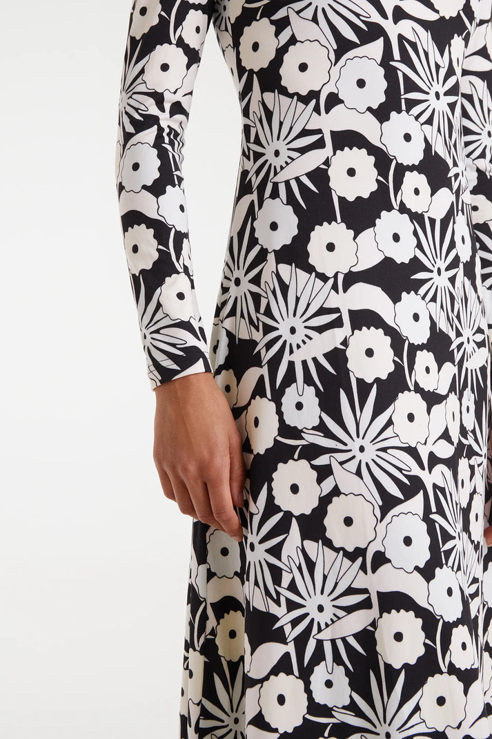 Vestido largo con estampado tofu - Compañía Fantástica (3) Vestido largo con estampado tofu - Compañía Fantástica