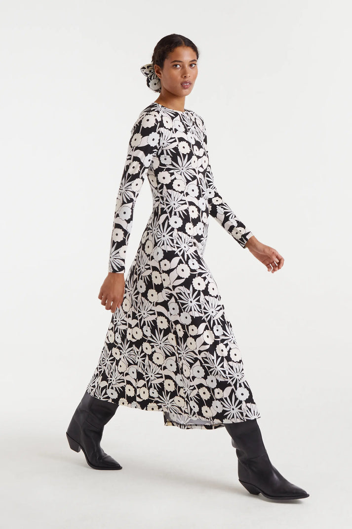 Vestido largo con estampado tofu - Compañía Fantástica (4) Vestido largo con estampado tofu - Compañía Fantástica