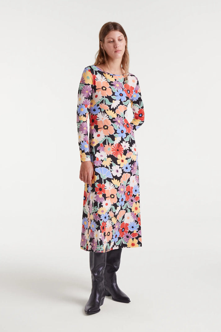 Vestido midi con estampado Hampton Big – Compañía Fantástica Vestido midi con estampado Hampton Big - Compañía Fantástica