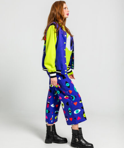 Bomber reversible de ojos, corazones y bocas - Lolina