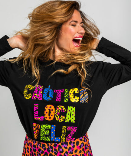 Camiseta oversize de estampado variado de animal print - Lolina