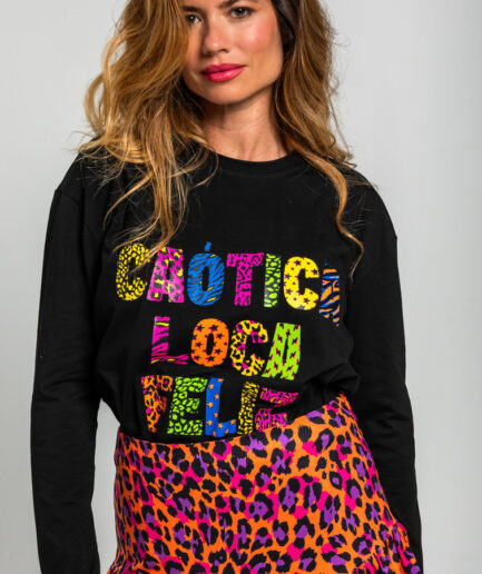 Camiseta oversize de estampado variado de animal print - Lolina