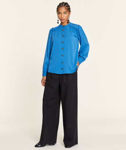 Pantalón tencel con pinzas negro - Pepaloves.