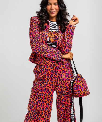 Bolso tipo saco de estampado animal verde - Lolina