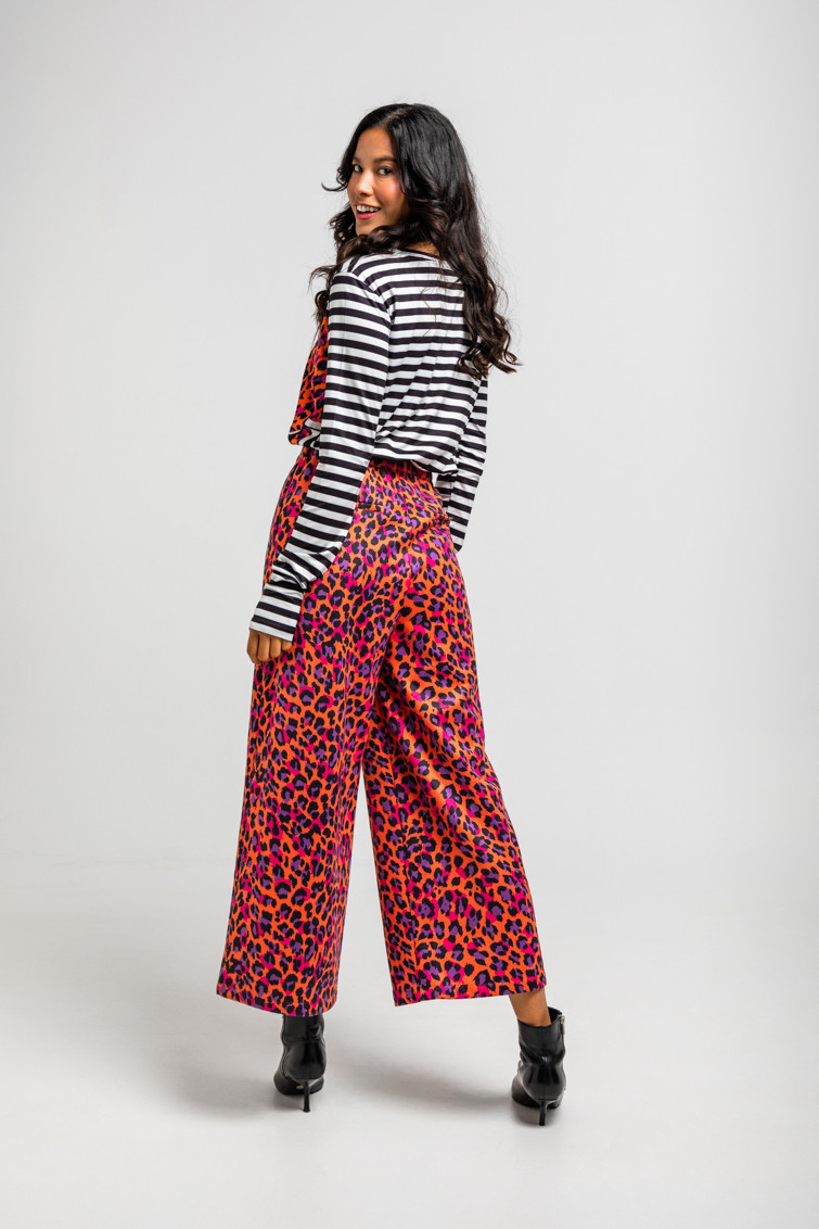 Camiseta Sencilla de estampado animal naranja, I'm Felina - Lolina (2) Camiseta Sencilla de estampado animal naranja, I'm Felina - Lolina