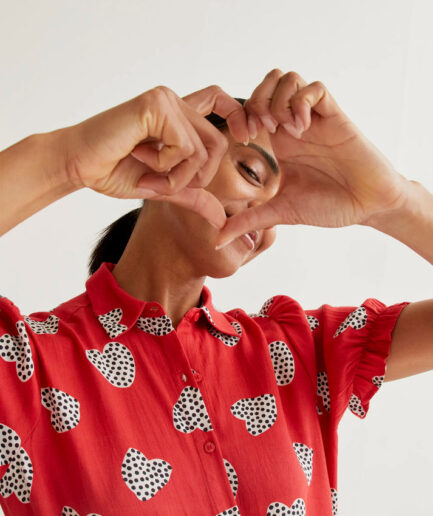 Camisa con estampado Harmony Red - Compañía Fantástica