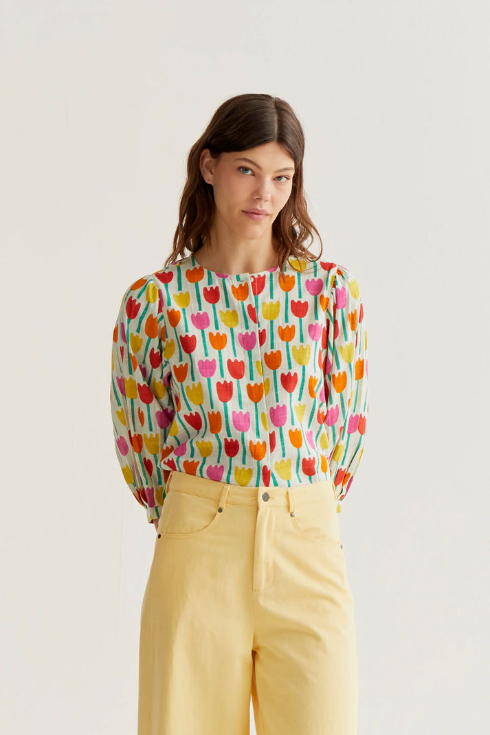 Camisa con estampado tulipa - Compañía Fantástica Camisa con estampado tulipa - Compañía Fantástica