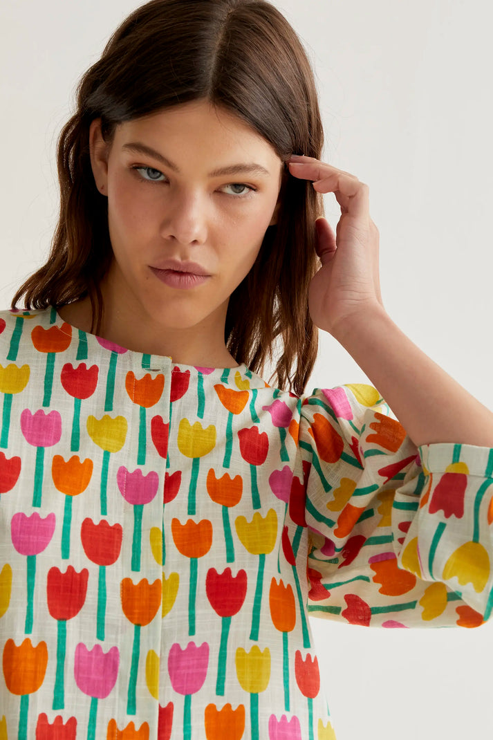 Camisa con estampado tulipa - Compañía Fantástica (3) Camisa con estampado tulipa - Compañía Fantástica
