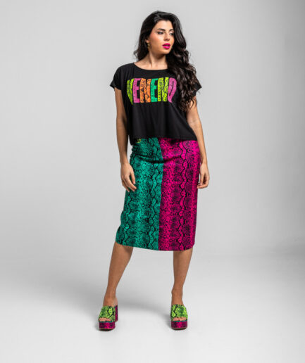 Camiseta sin mangas negro y texto veneno - Lolina