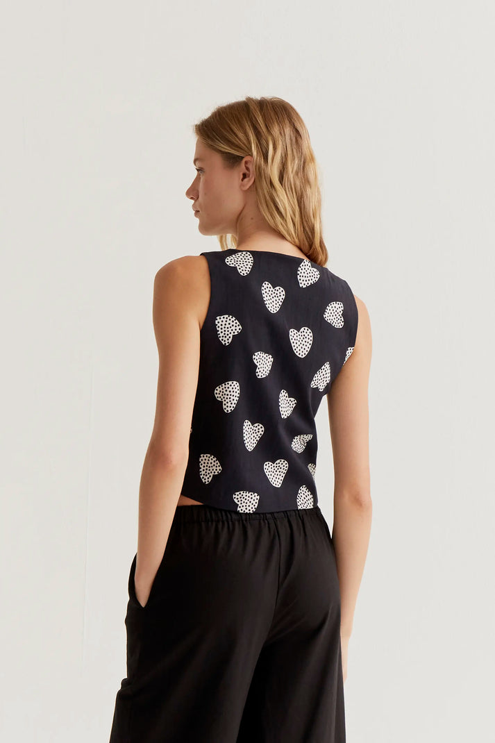 Chaleco con estampado Harmony Black - Compañía Fantástica (2) Chaleco con estampado Harmony Black - Compañía Fantástica