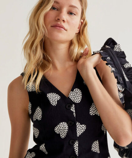 Chaleco con estampado Harmony Black - Compañía Fantástica