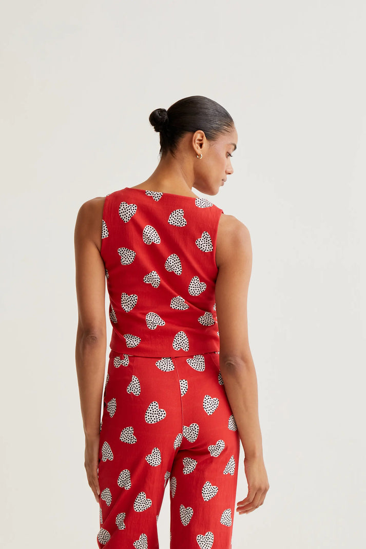 Chaleco con estampado Harmony Red - Compañía Fantástica (2) Chaleco con estampado Harmony Red - Compañía Fantástica