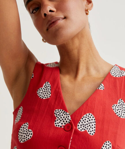 Chaleco con estampado Harmony Red - Compañía Fantástica