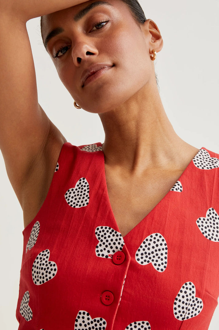 Chaleco con estampado Harmony Red - Compañía Fantástica (3) Chaleco con estampado Harmony Red - Compañía Fantástica