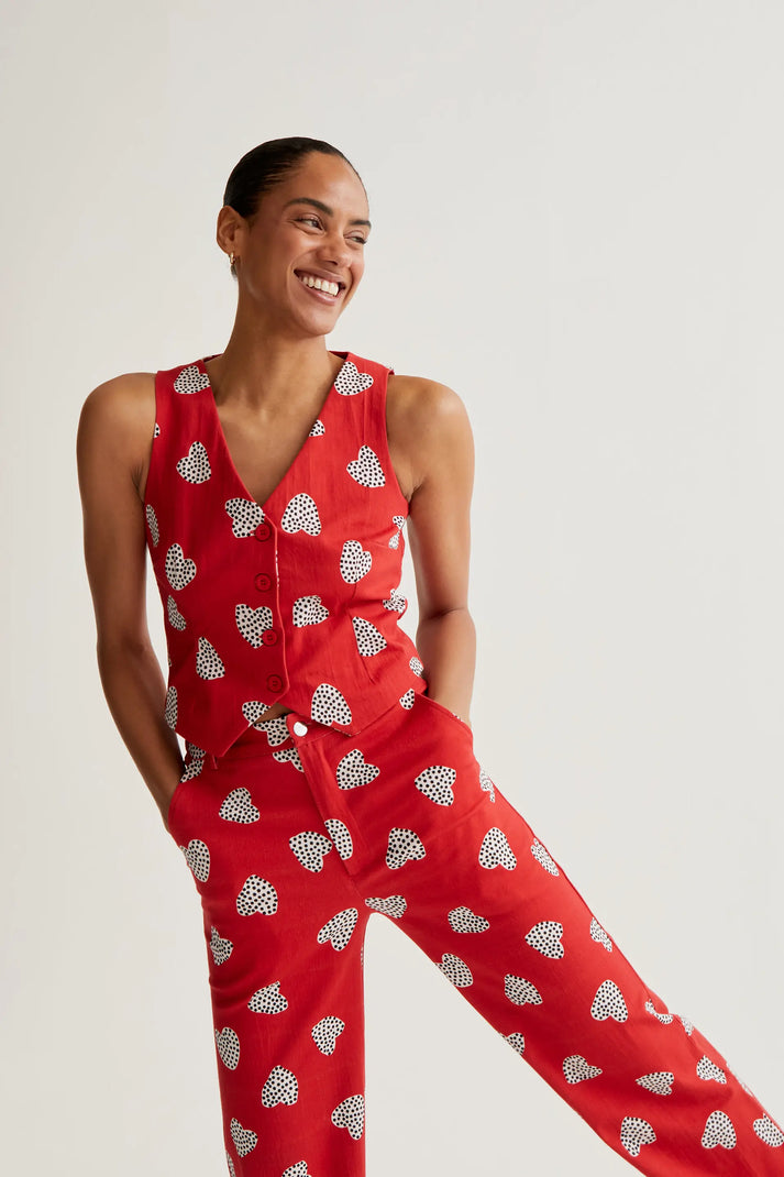 Chaleco con estampado Harmony Red - Compañía Fantástica (4) Chaleco con estampado Harmony Red - Compañía Fantástica