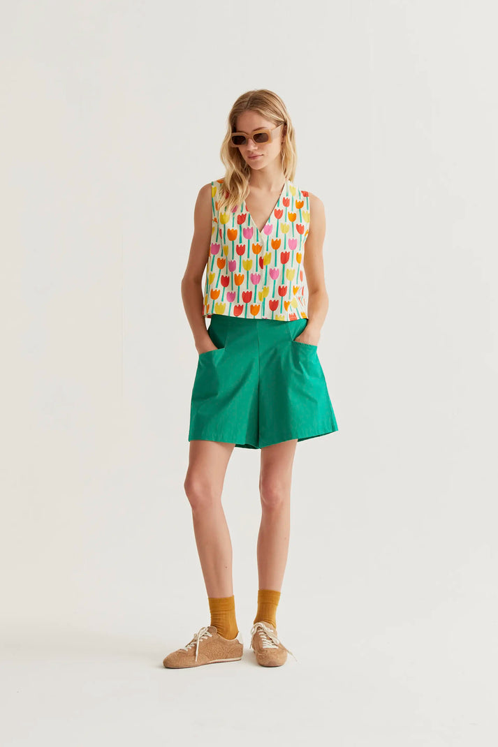 Chaleco con estampado tulipa - Compañía Fantástica (3) Chaleco con estampado tulipa - Compañía Fantástica