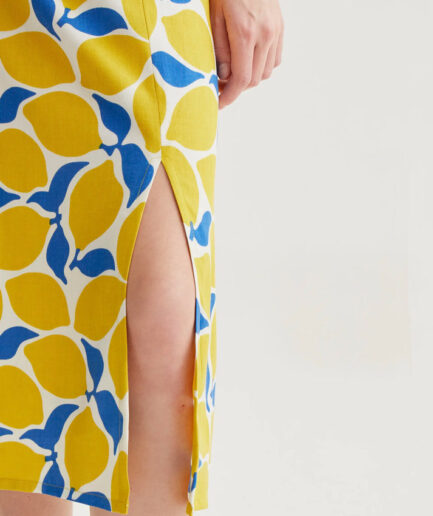 Falda midi con estampado Limoncello - Compañía Fantástica