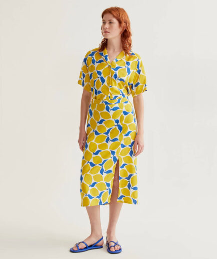 Falda midi con estampado Limoncello - Compañía Fantástica