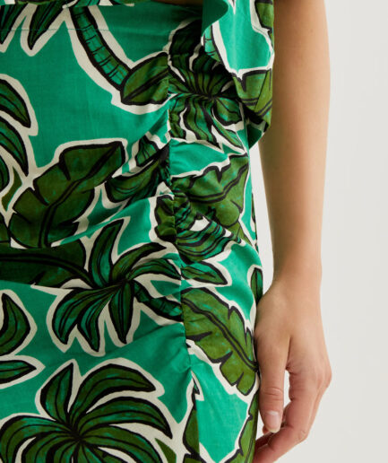 Falda midi con estampado Palm Tree - Compañía Fantástica