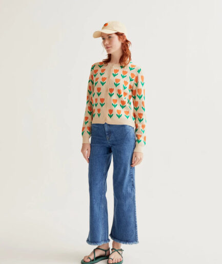 Pantalón vaquero azul con con bajo raw-cut - Compañía Fantástica