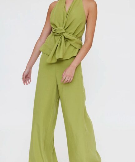Pantalón wide leg verde - Wild Pony
